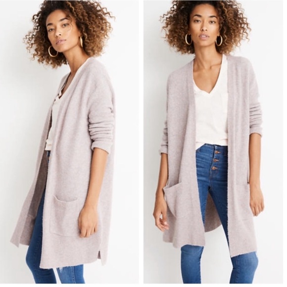 Madewell Open Front Pastel Space Dye Sweater L EUC - Picture 1 of 5